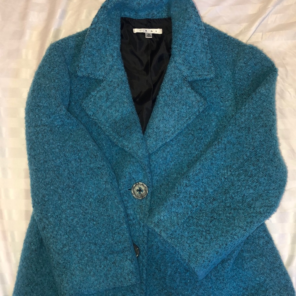 Button up blue jacket. - Picture 2 of 3
